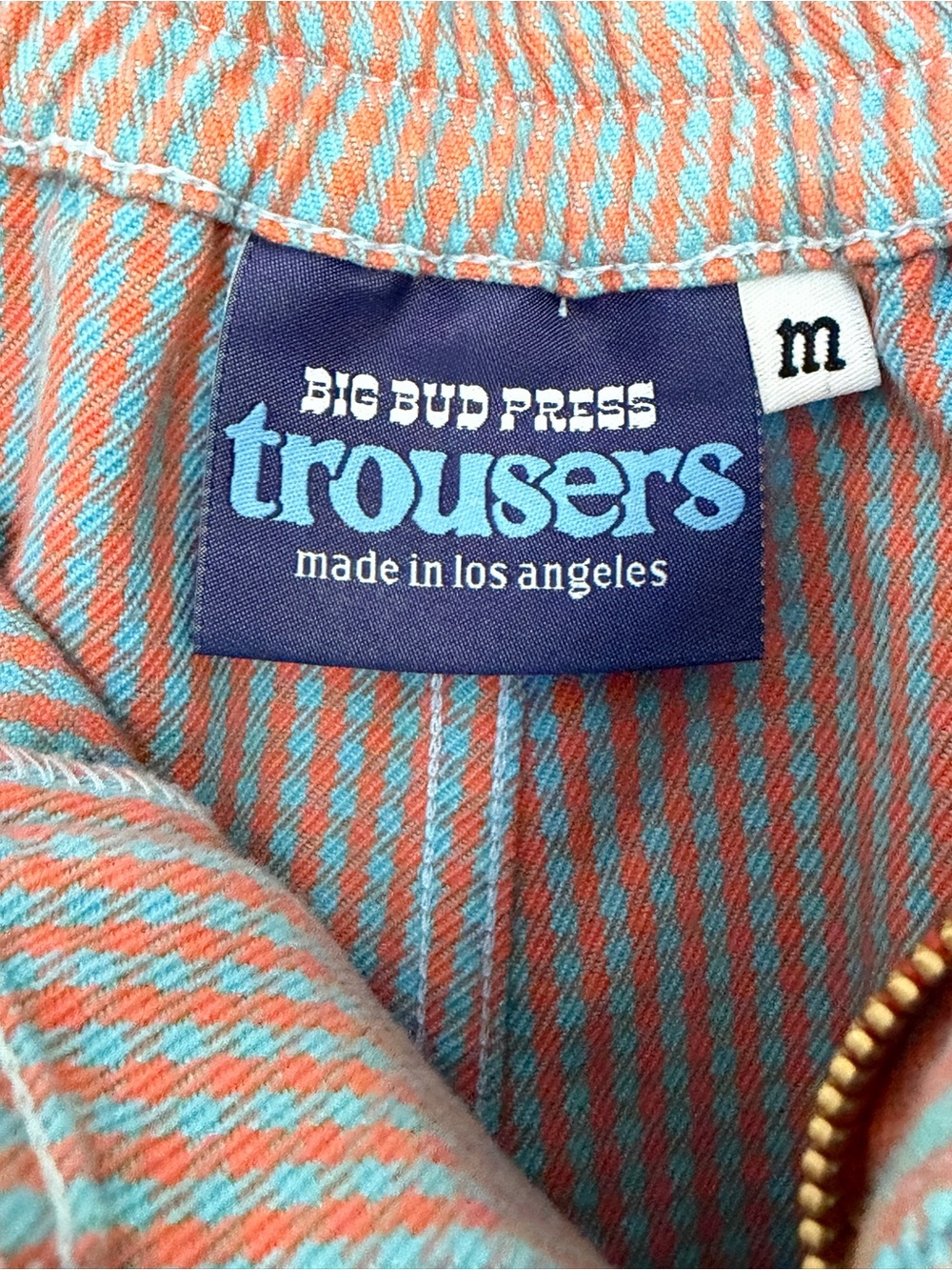 Big Bud Press Orange and Blue Trousers, Medium